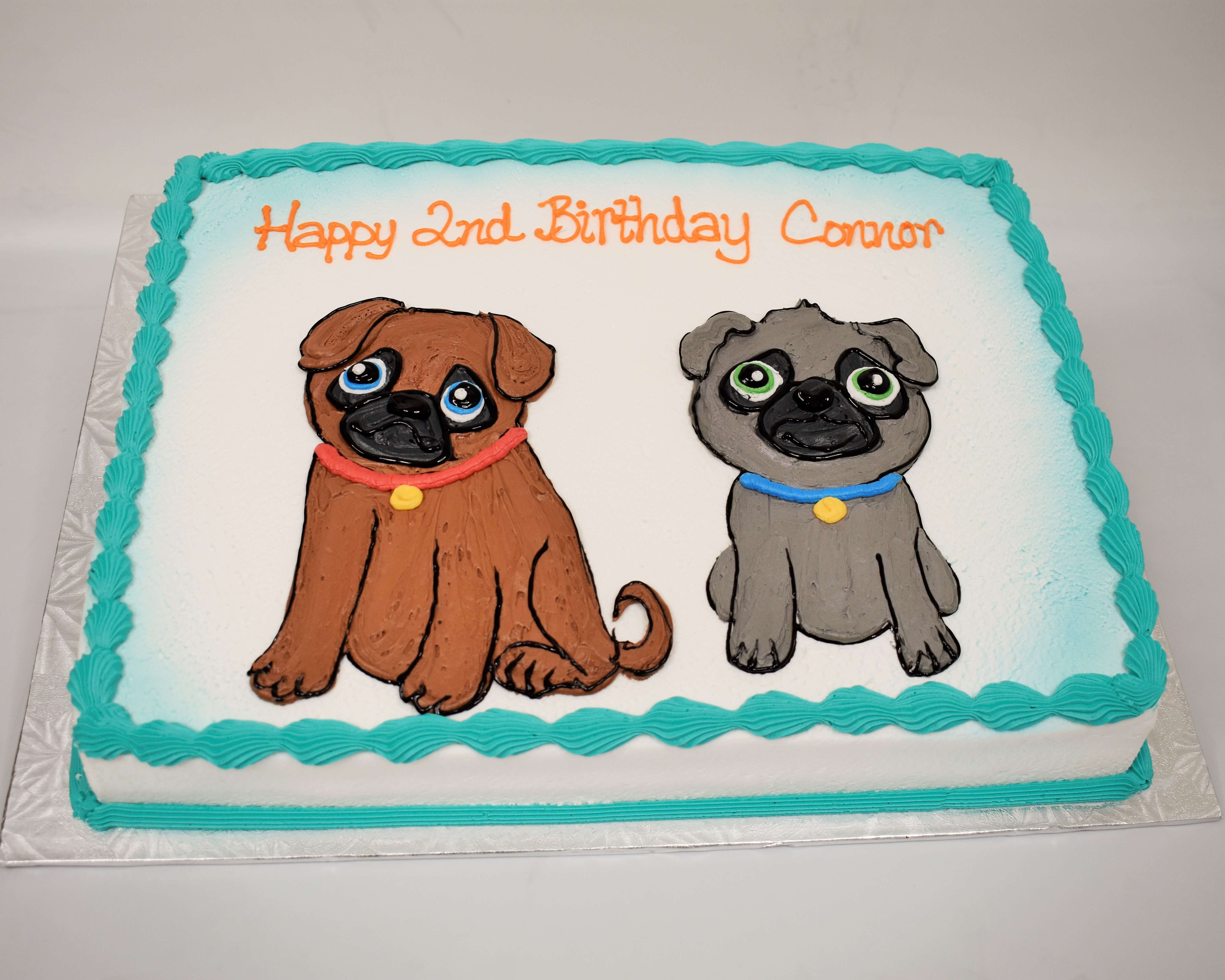 Two Little Puppies Cake
