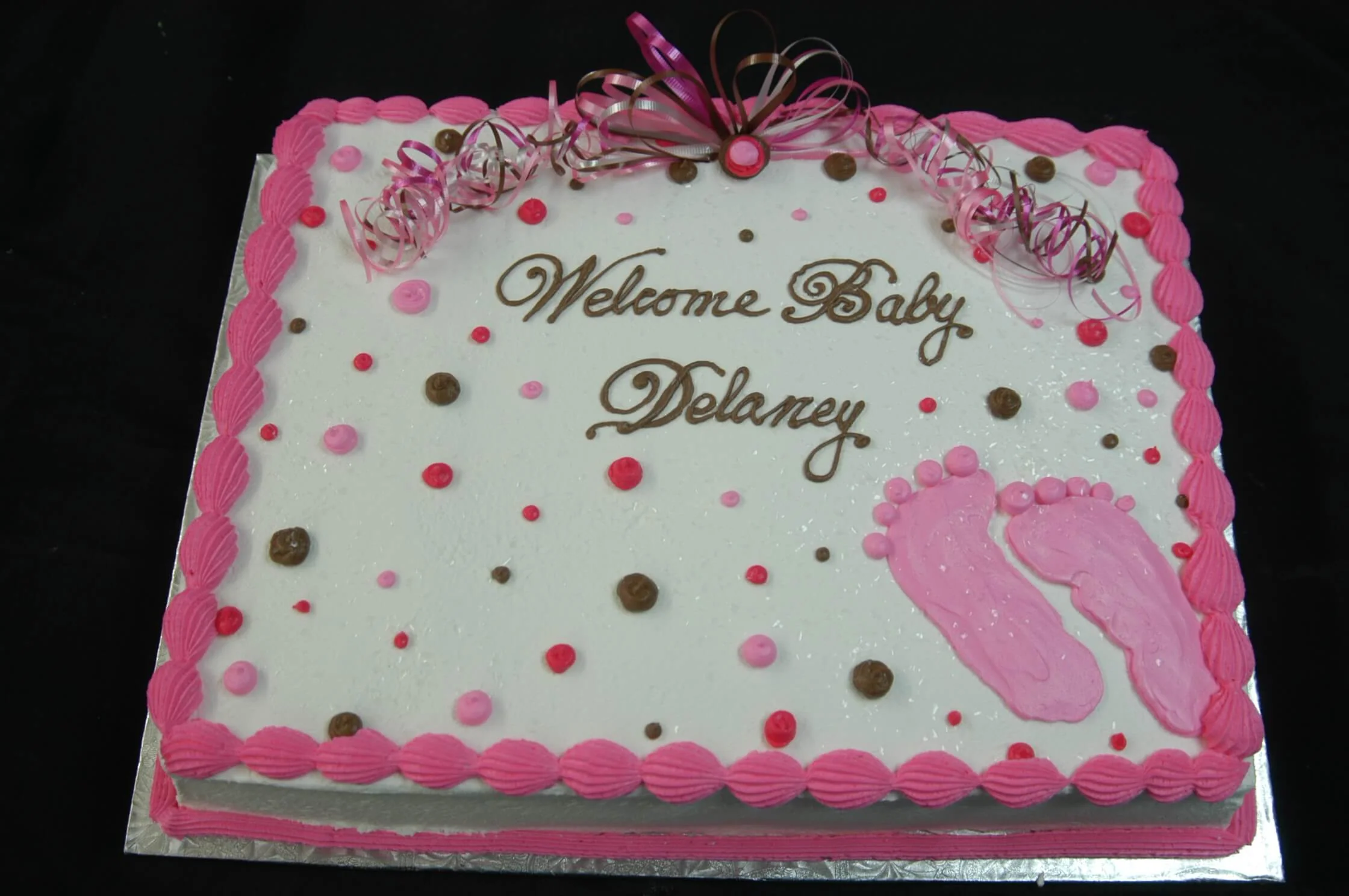 Baby Feet and Polka Dots Cake