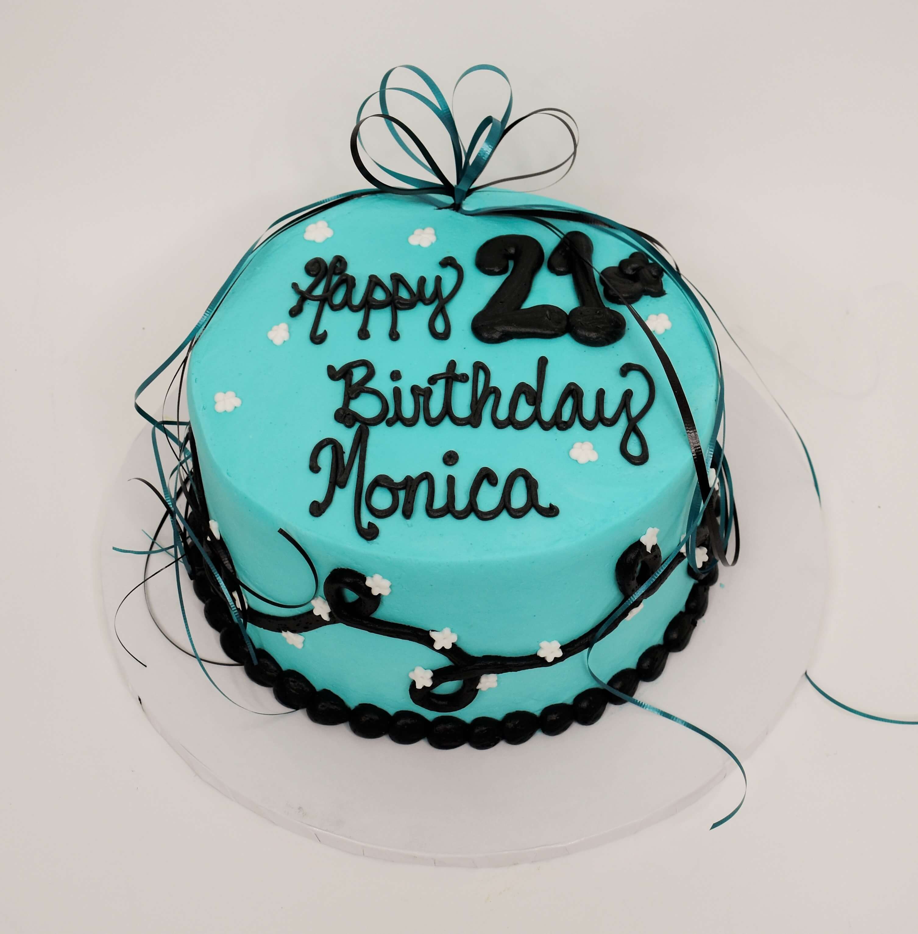 Black On Blue Cake