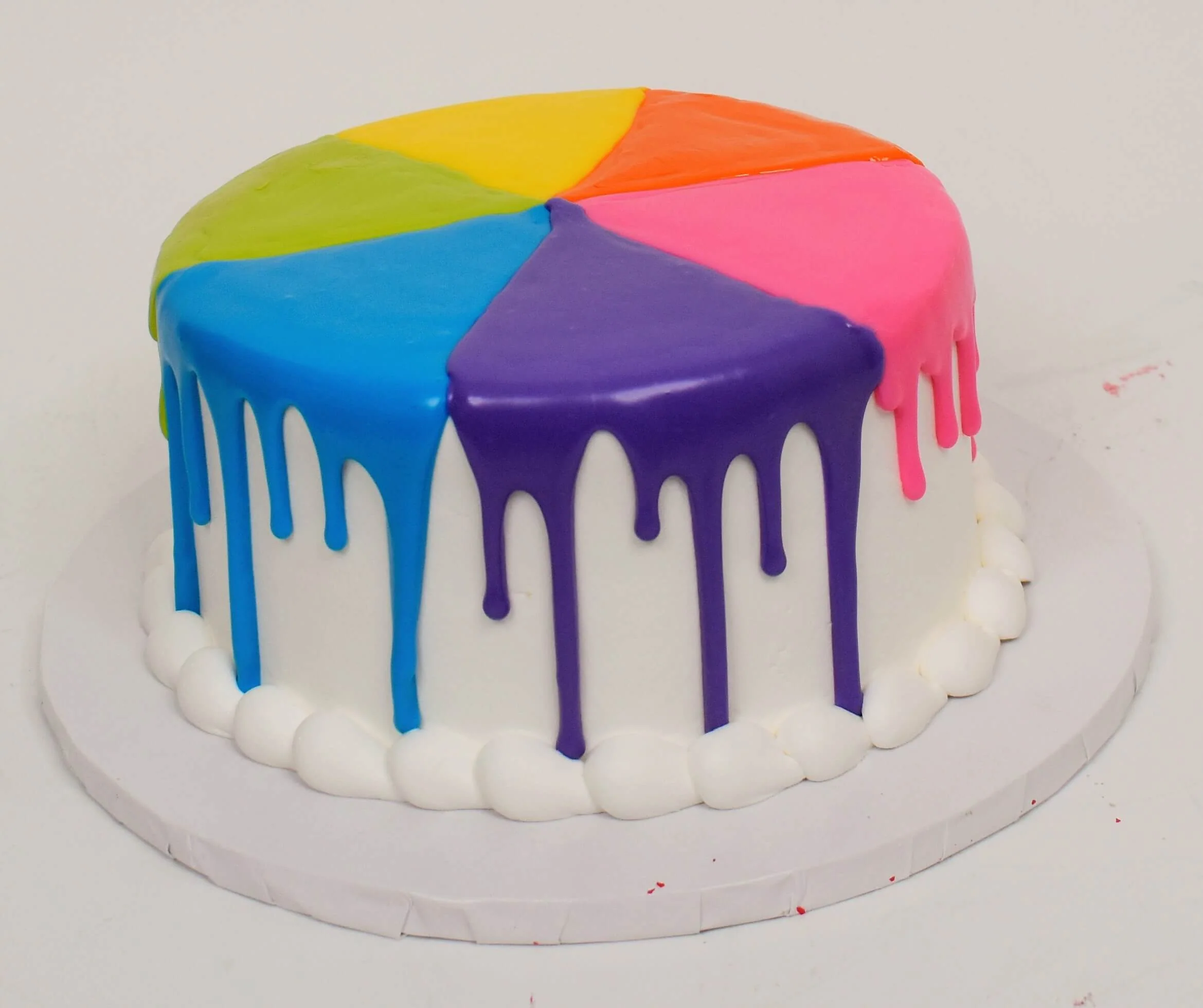 Color Wheel Drip Cake