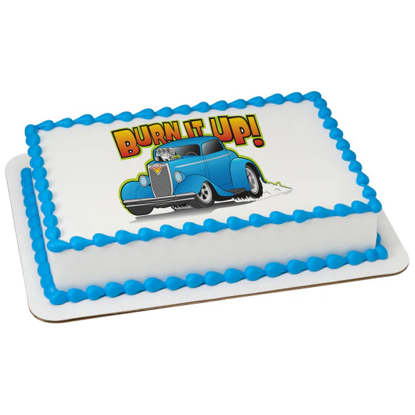Hot Rod Car Scan Cake