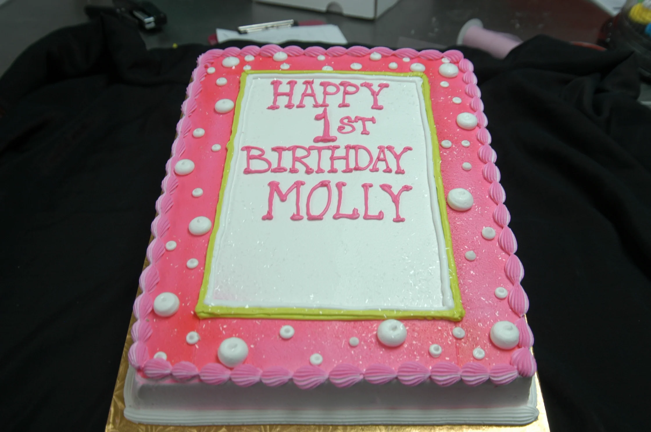 Framed Inscription Polka Dot Cake
