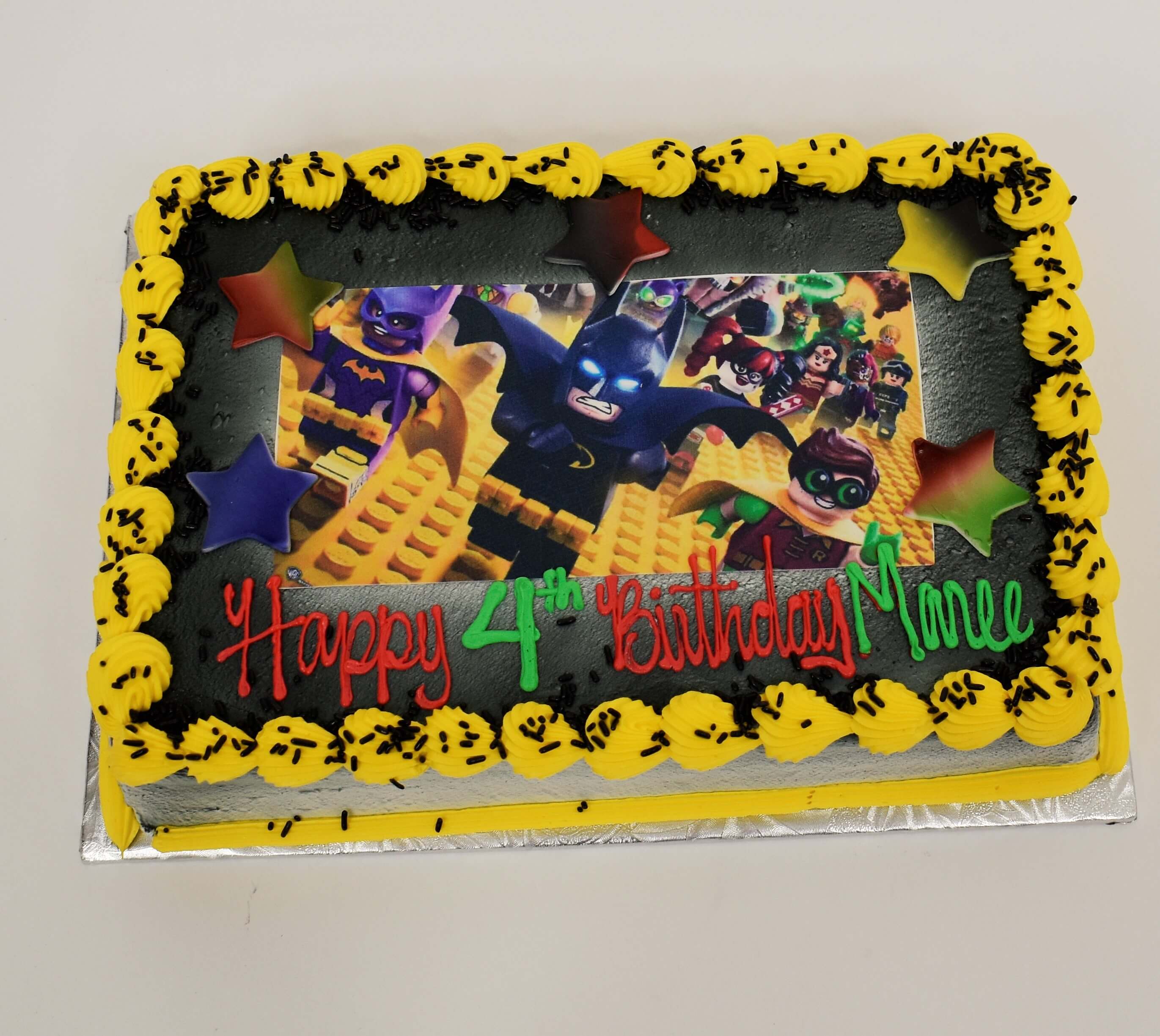 Lego Superhero Scan Cake