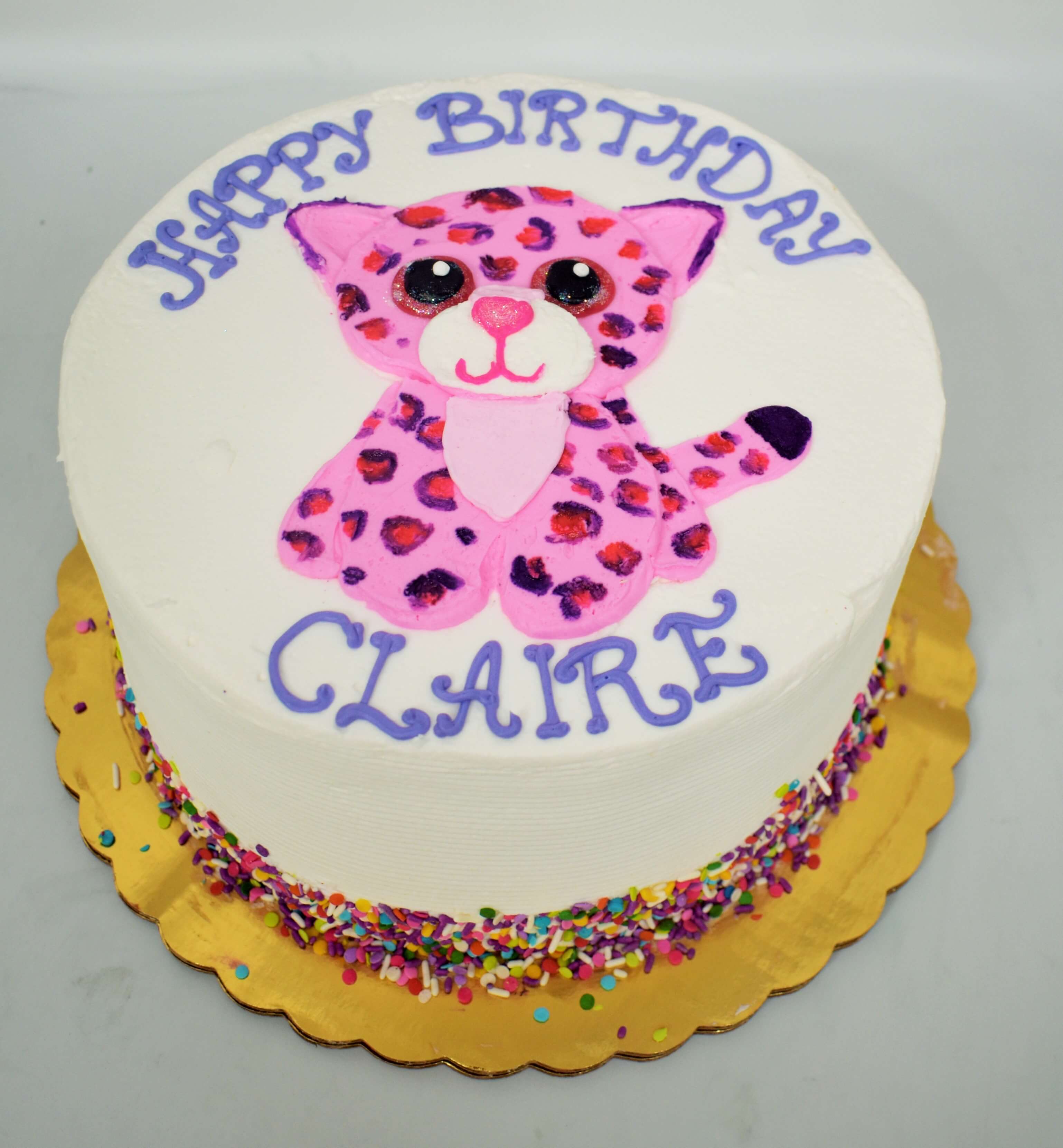 Pink Baby Tiger Cake