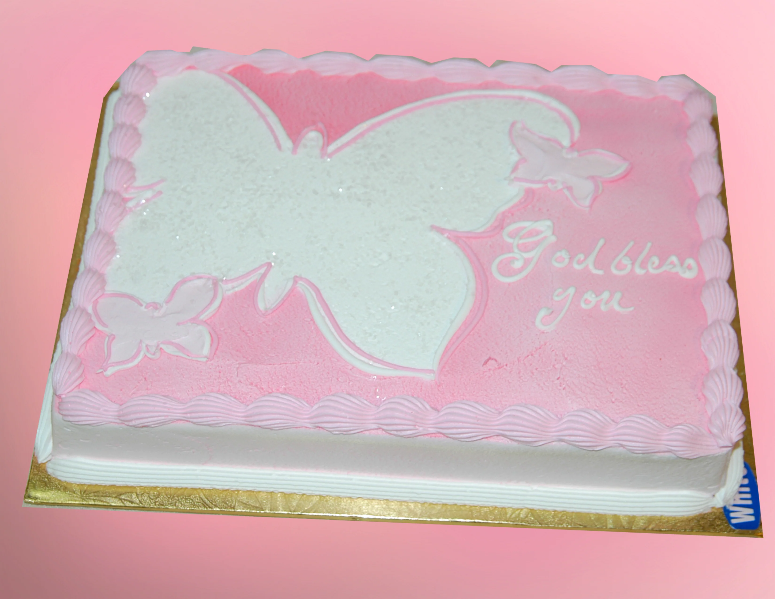 Pink Butterfly Cake