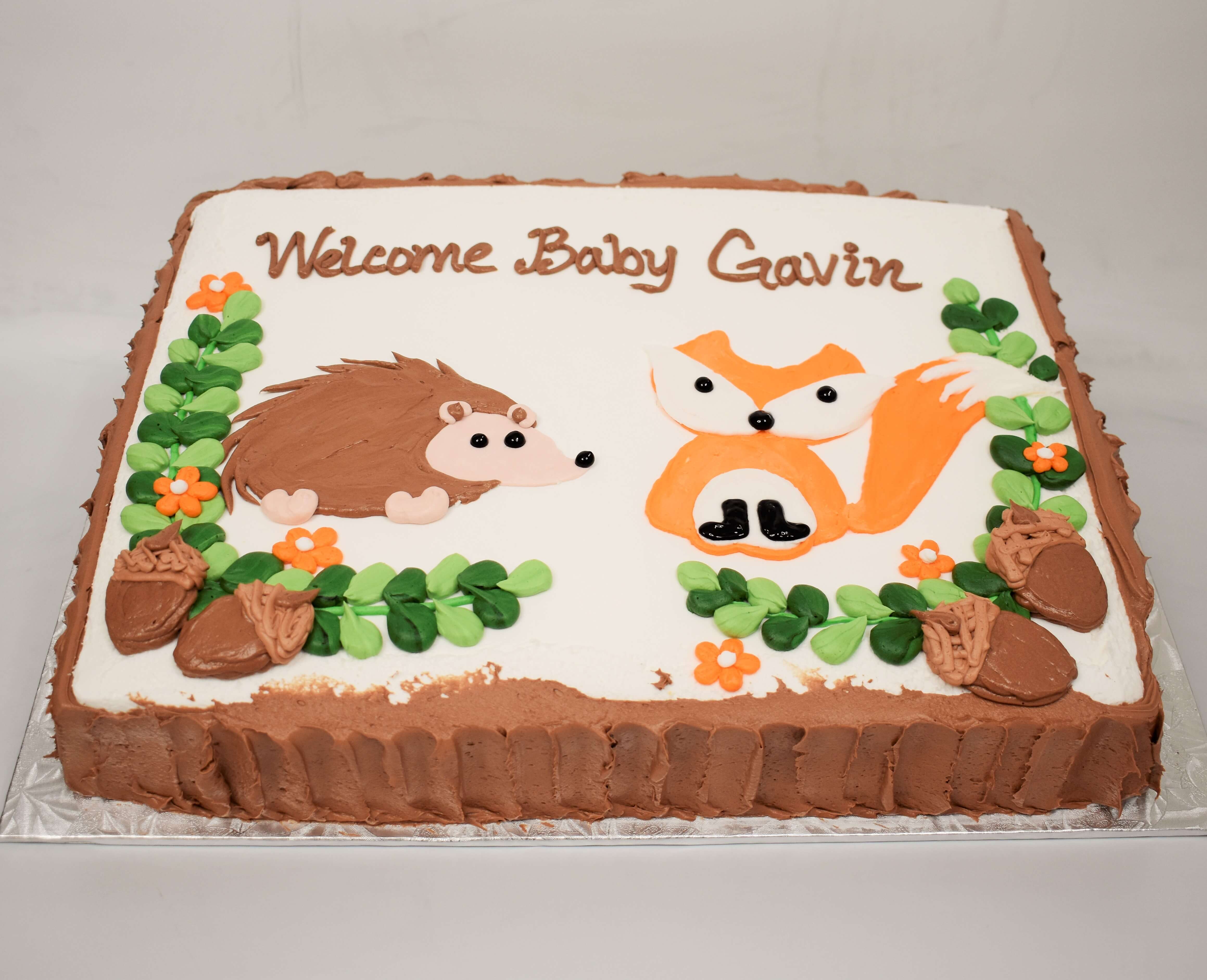 Porcupine and Fox Cake