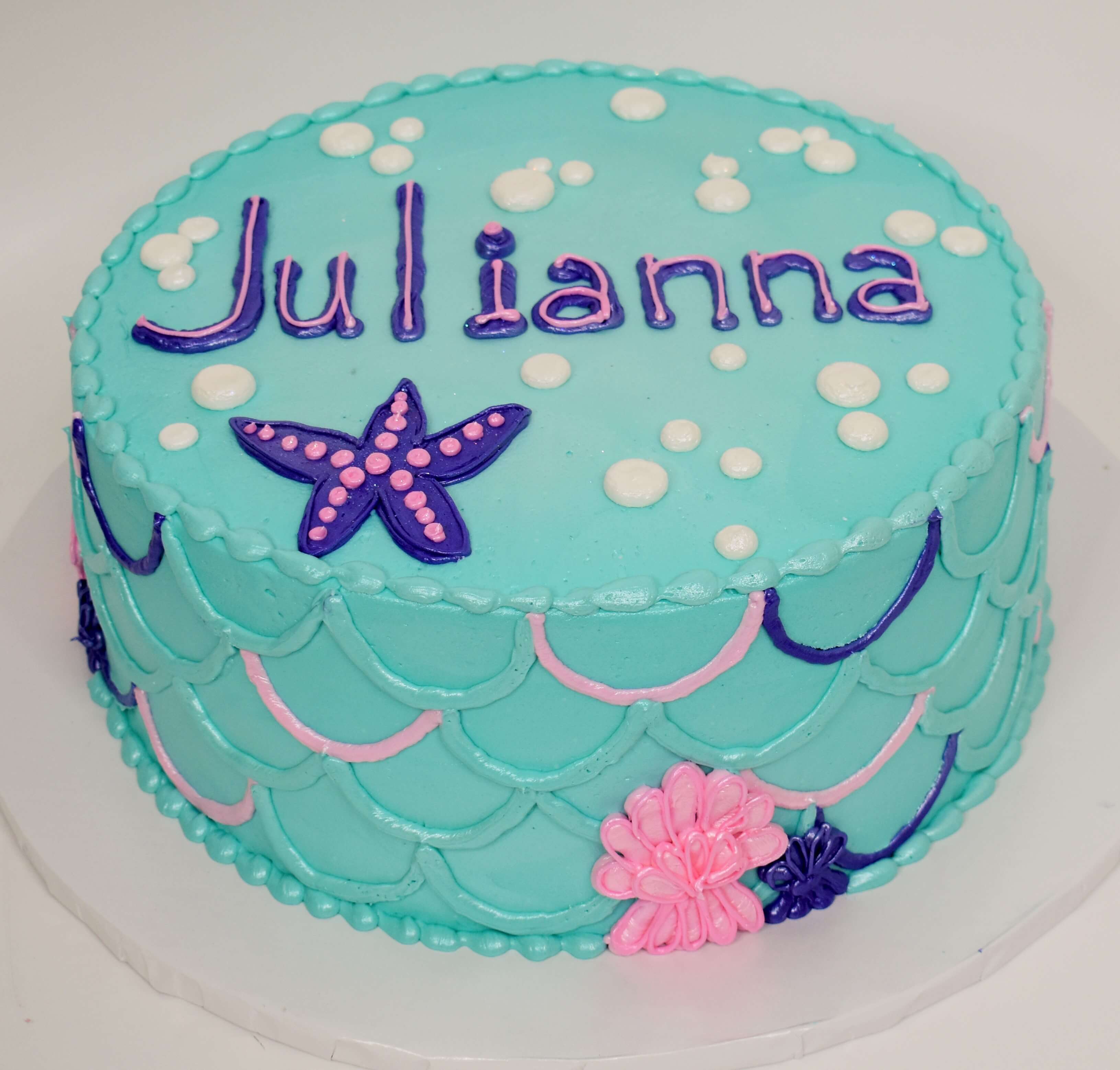 Underwater Mermaid Scales Cake