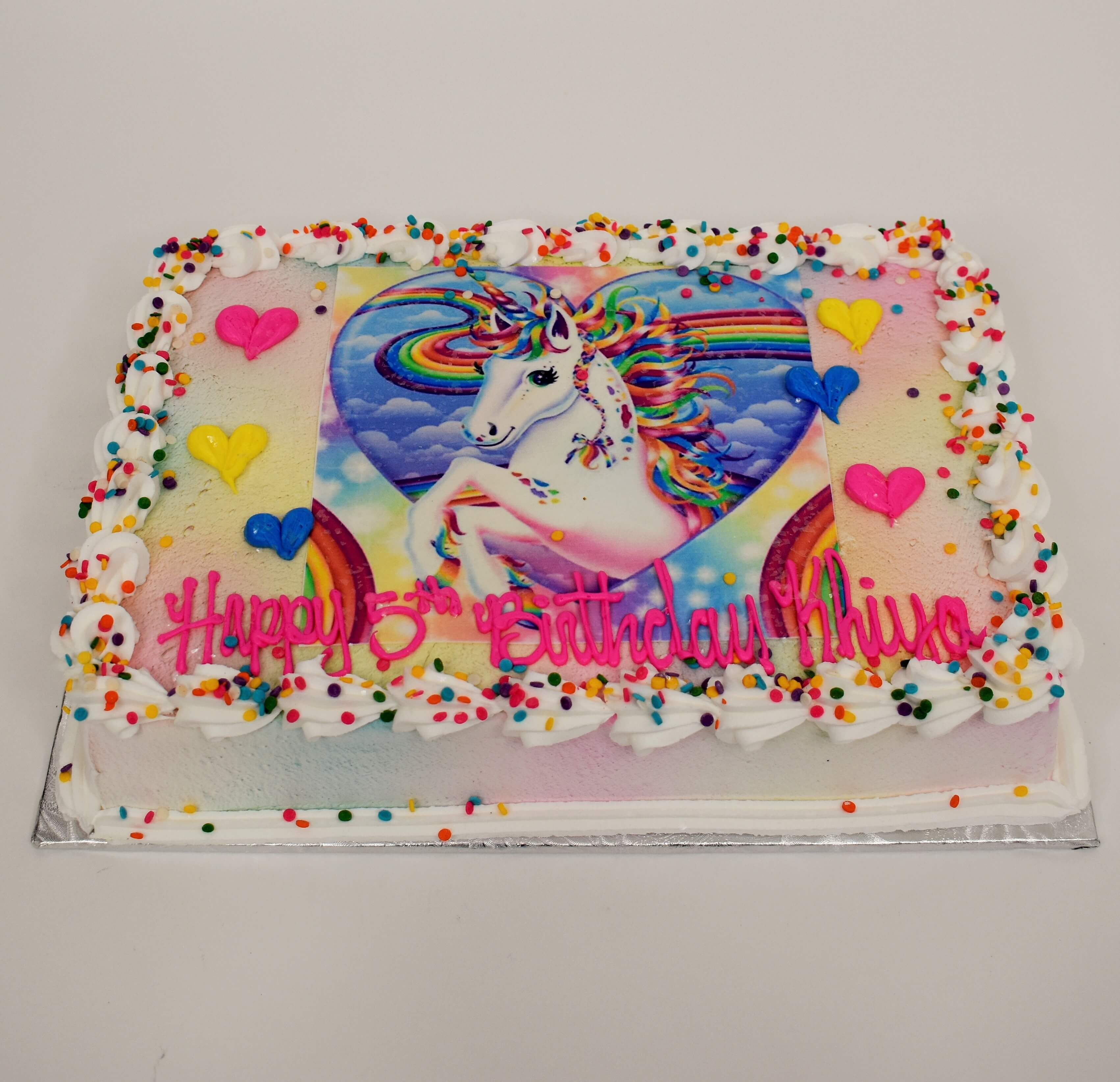 Unicorn and Rainbow Scan Cake