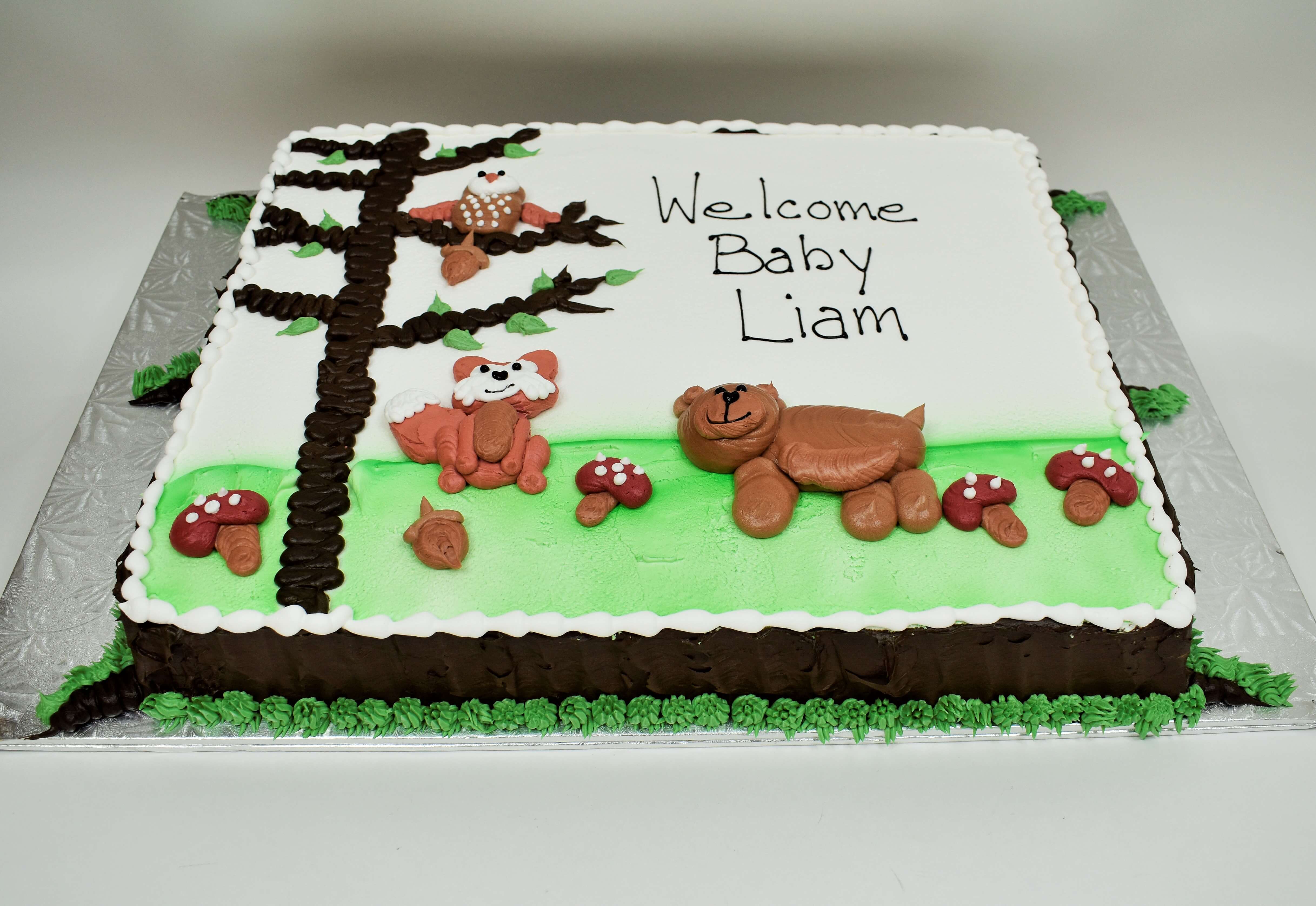 Woodland Animal In A Forest Cake